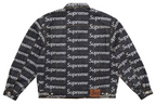 Supreme Jacquard Logos Denim Trucker Jacke